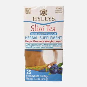 NEW Slim Tea Blueberry Flavor 25 Foil Envelope Tea Bags 1.32 oz READ DESCRIPTION